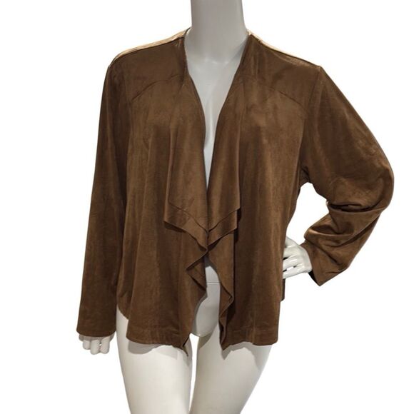 torrid Jackets & Blazers - Torrid faux suede drape from cardigan